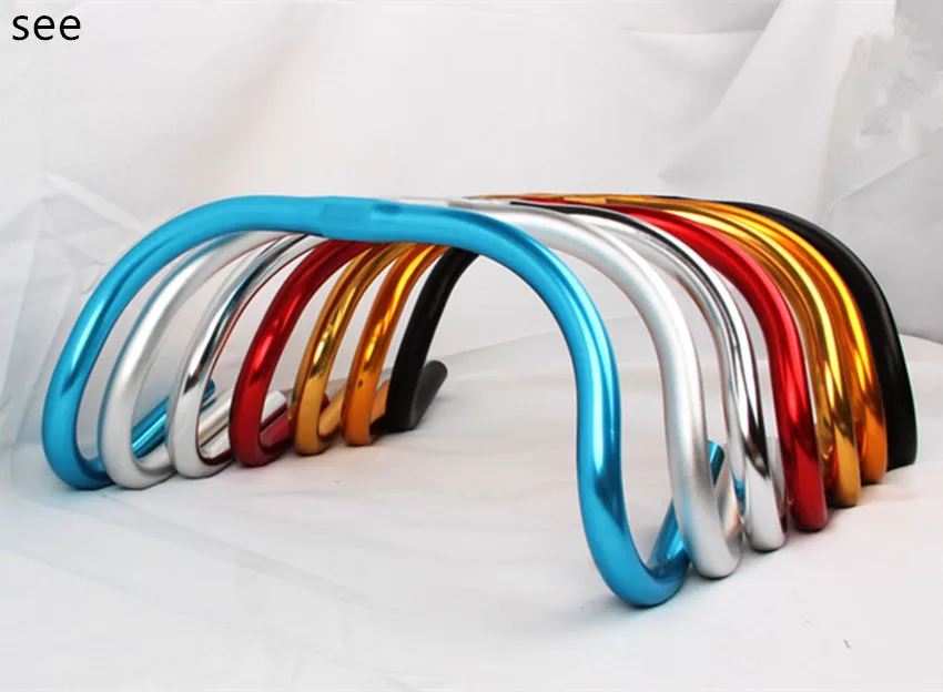 aluminum alloy road racing fixed gear track bike drop handlebar bullhorn bent horn cycle anodize rest bar handle part 25.4*400mm