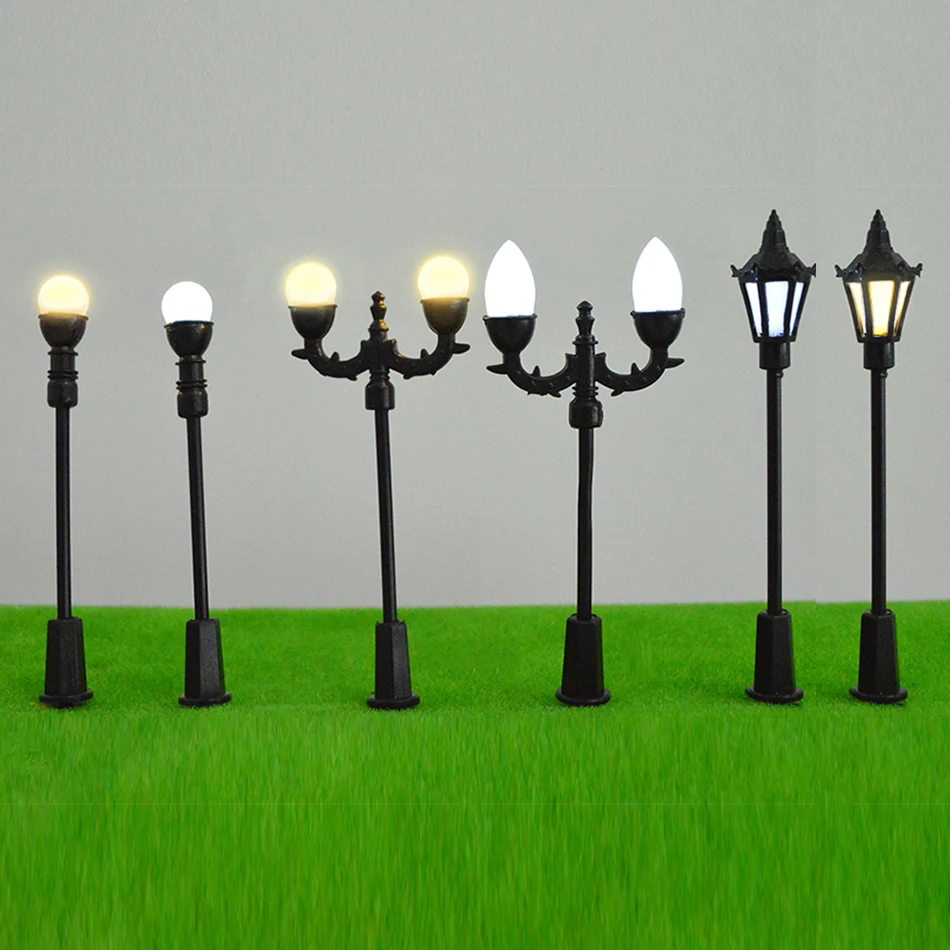 

Train Lamp Miniature Light Model 3V Led Lamppost Architecture Building Kits Sand Table Landscape Train Railway Scene Materials