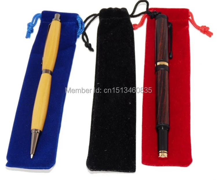 

High quality3.5*17cm velvet jewelry pouch velvet pouch pen pouch velvet recording pouch fountain pen bag customize wholesale