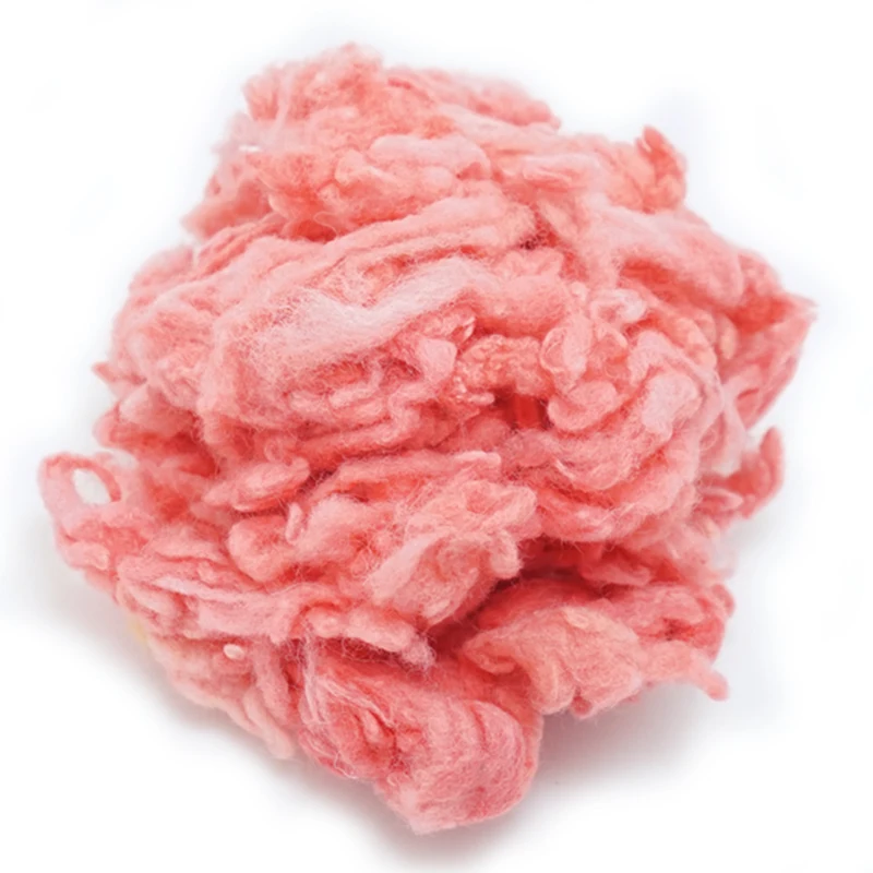 Peru alpaca  Curly Fiber for Wool Felt Bright pink 50g (Needle Felting)  especially for Poodle/Bichon and Sheep