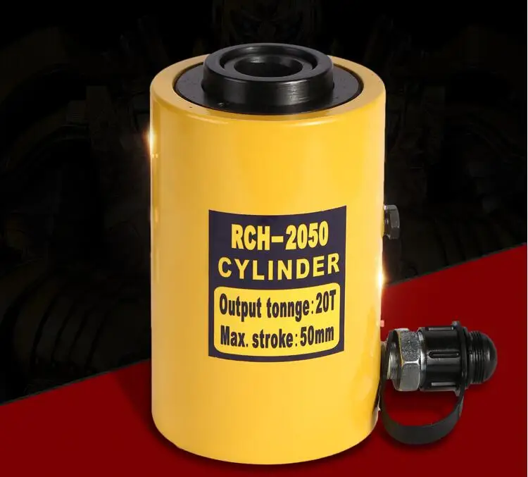 Hollow Hydraulic Jack Max Stroke 50mm Cylinder Multi-use Manual Oil Pressure Hydraulic Lifting and Maintenance Tools 20T