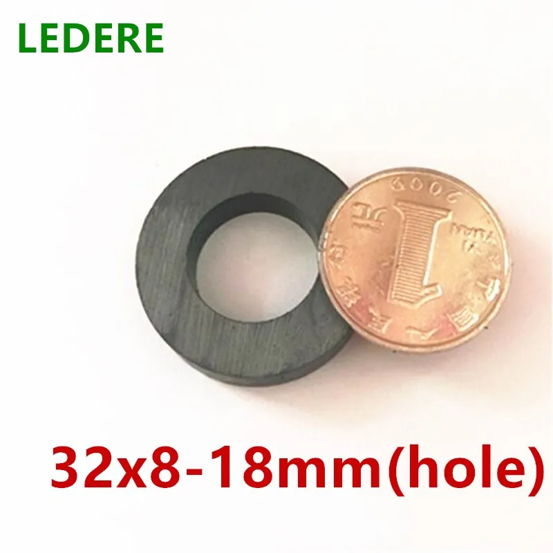 10pcs/20pcs/50pcs lot Y30 Ring Ferrite Magnet 32*8 mm Hole 18mm Permanent magnet 32mm x 8mm Black Round Speaker 32X8 32-18*8