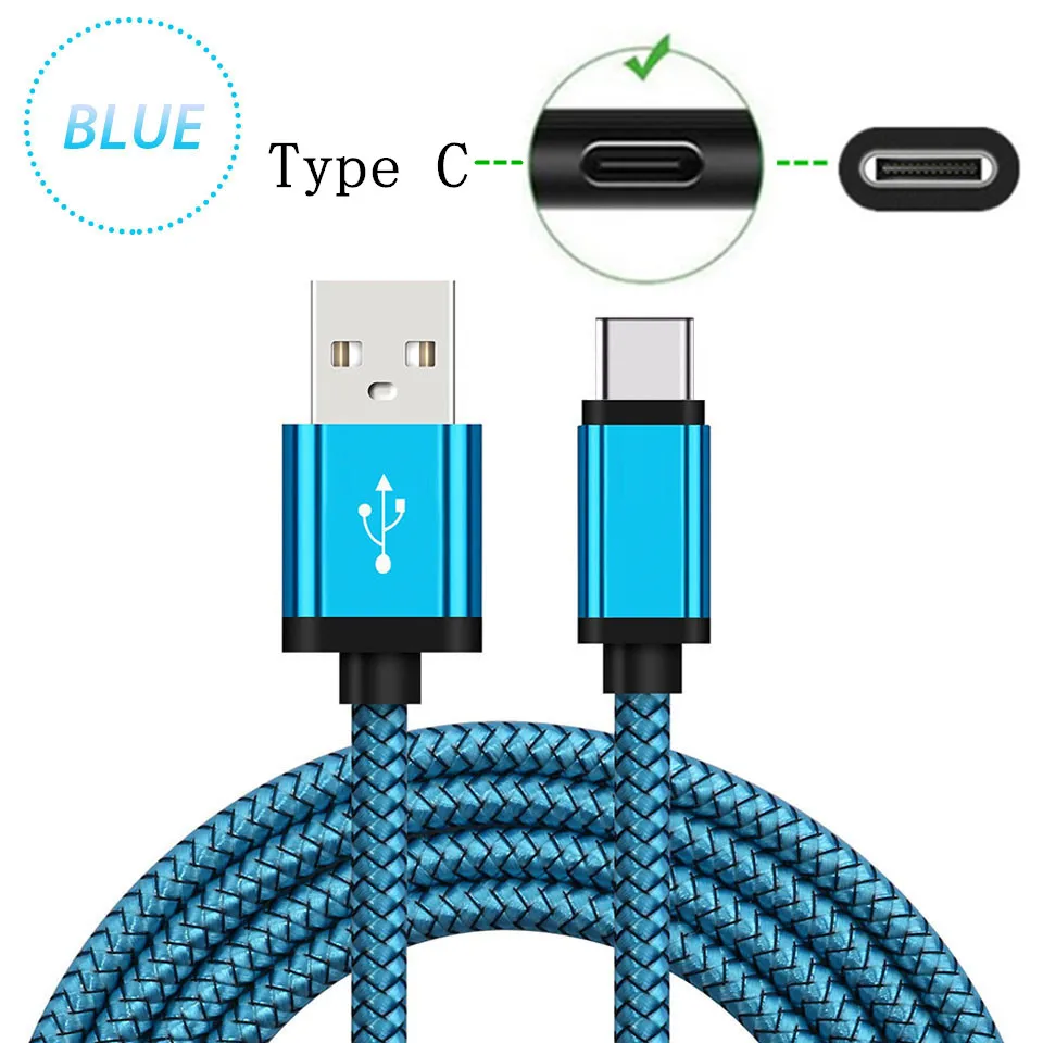 0.25M/1M Cord USB Type C Data Cable 2A Fast Charger For Samsung galaxy A80 A60 A40 A20 Tab A 8 (2019) Tab A 10.1 HTC 10 U11 life