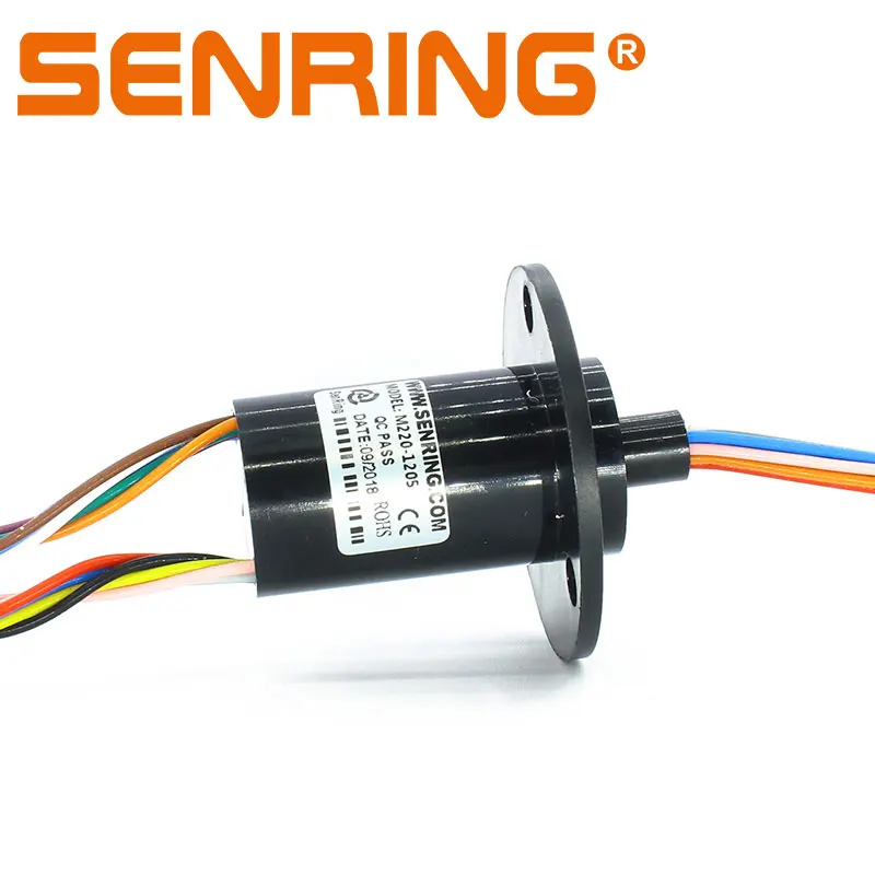 Mini Capsule Slip Ring Outer Diameter 22mm with 12 Circuits 5A Plastic Housing Low Torque Low Insertion Rotray Unions