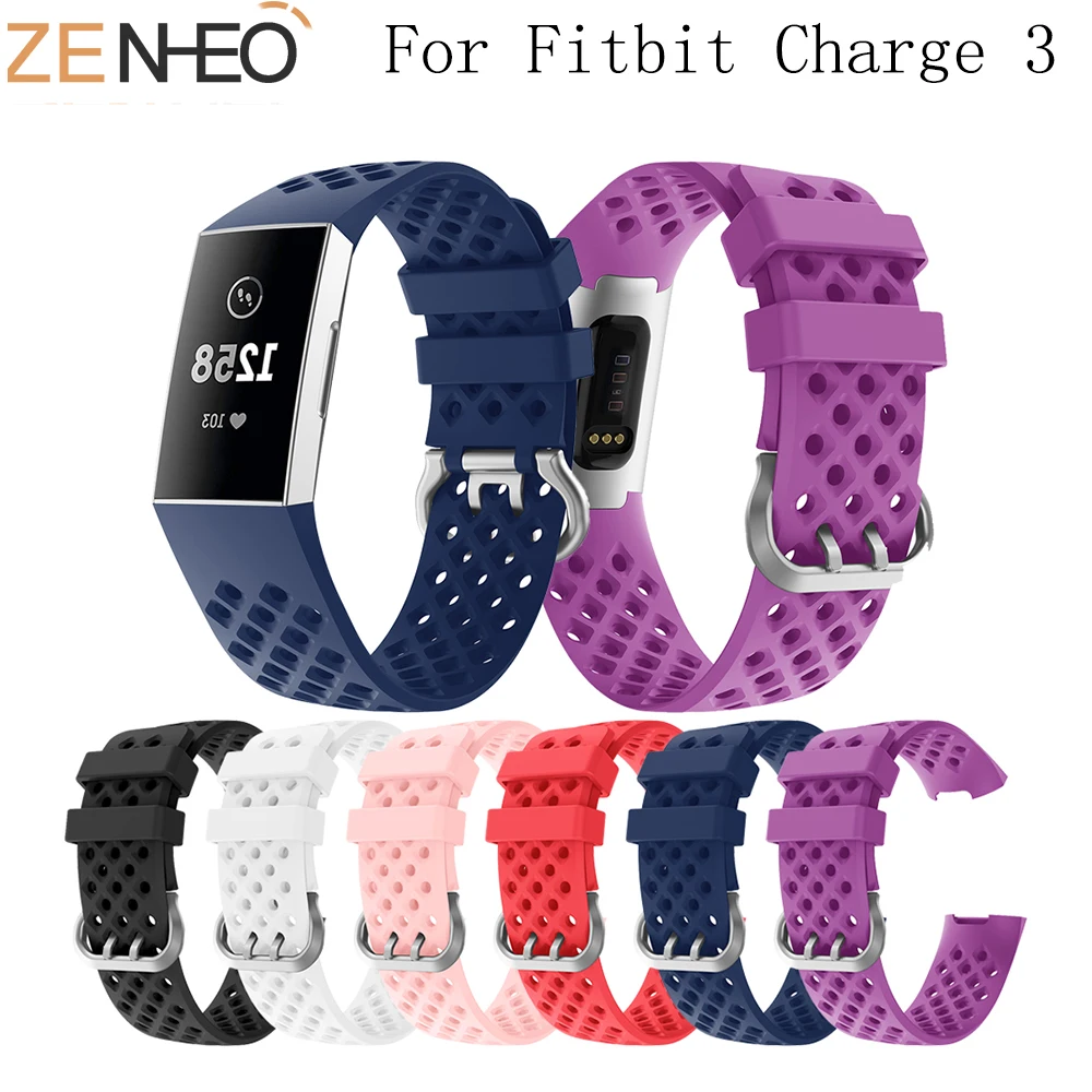 L/S Strap for Fitbit Charge 3 Silicone Strap Replacement Wrist Belt Sports Strap for Fitbit Charge 4 Smart Watch Band Accessory