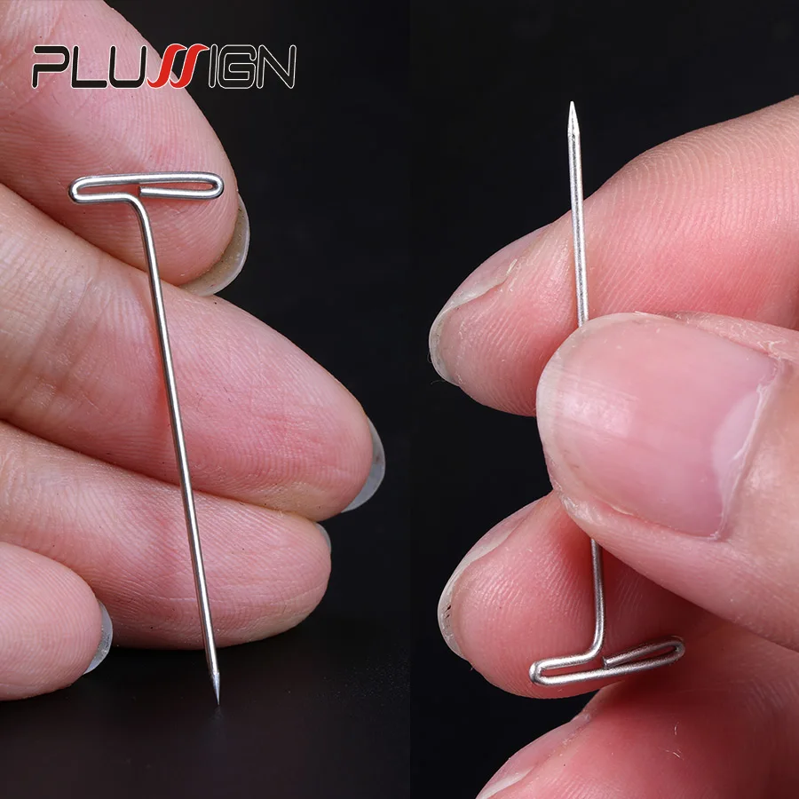 100 Pcs T Pins Needle For Wig On Foam Head Style Head Sewing Hair Salon Tools T-Pins Wig Pin For Block 1 Box 100Pcs