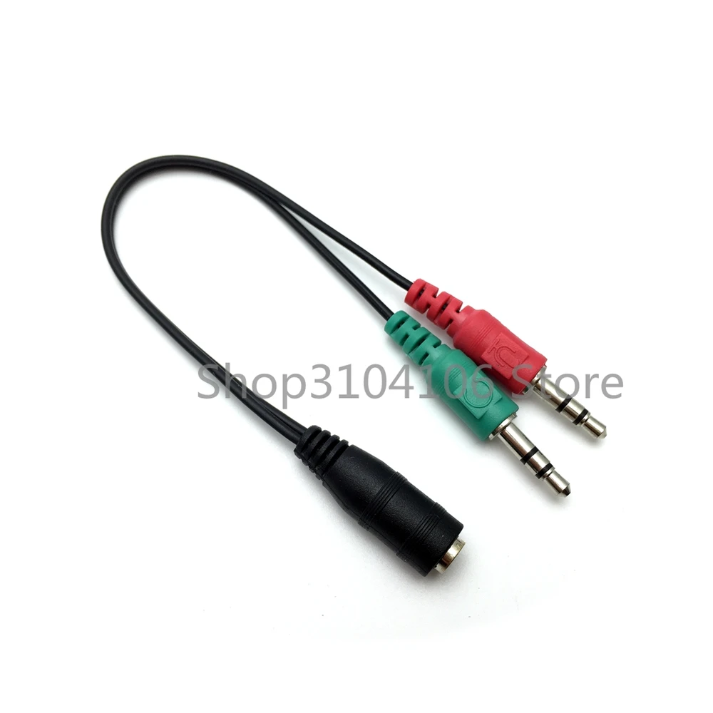 3.5mm 2 in 1 Microphone Headphone adapter for Skype PC laptop Mac