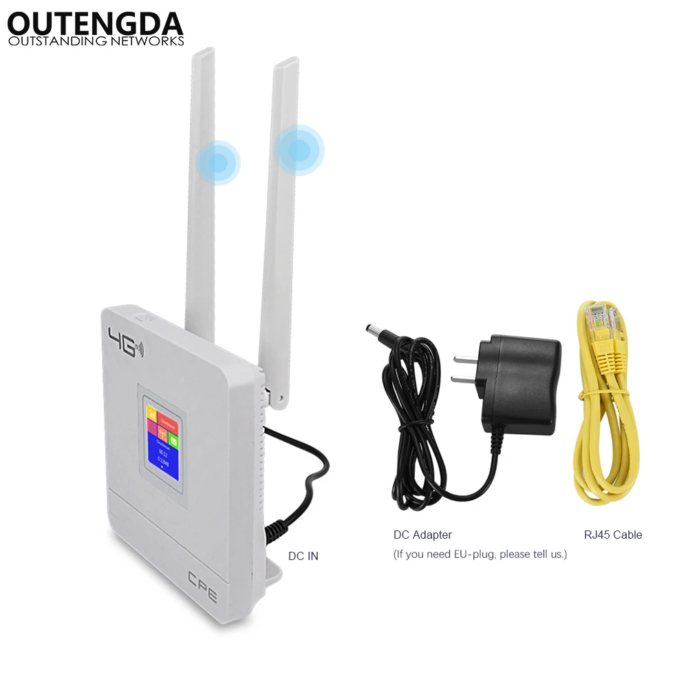 4G WiFi Router 300 Mbps Wireless Wi-Fi Mobile CAT4 LTE/3G/4G Sbloccato CPE Router con Slot Per SIM WAN/LAN Port Supporto Multi Fasce