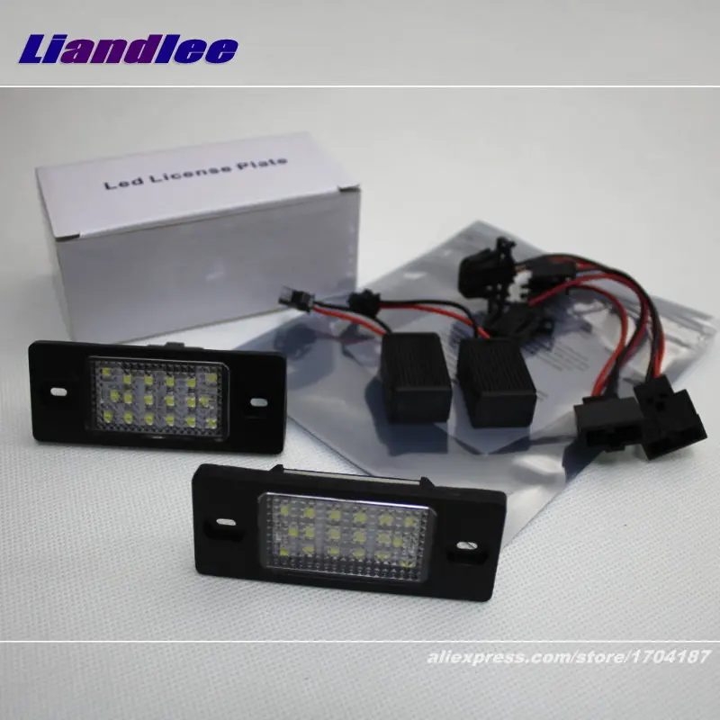 

Liandlee Car License Plate Lights For VW Touareg 2003-2010 Auto Number Frame Lamp Bulb LED Illumination Accessories