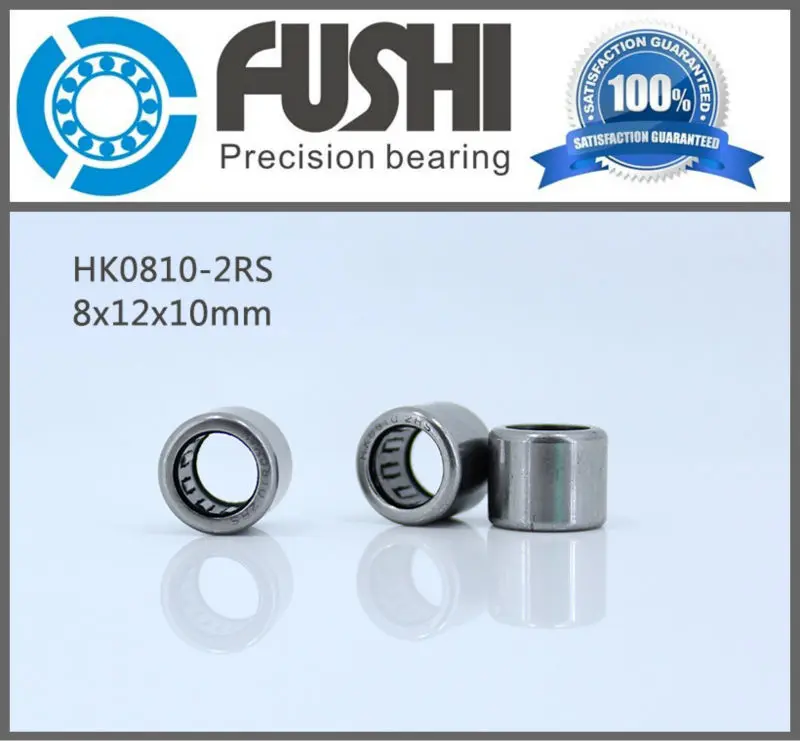 HK0810 2RS Bearing ABEC-1 (10PCS) 8X12X10 mm Drawn Cup Needle Roller HK0810 RS Bearings With Sealed