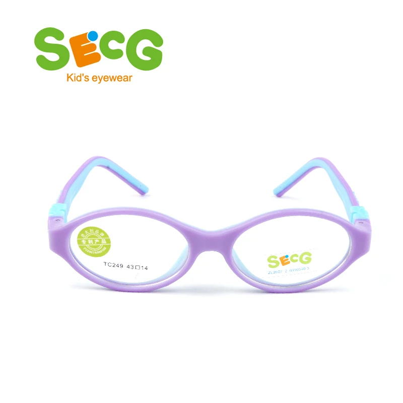 SECG Round Cute Children Optical Glasses Frames Silicone Solid Unisex Kids Glasses Eyewear Children Prescription Spectacles