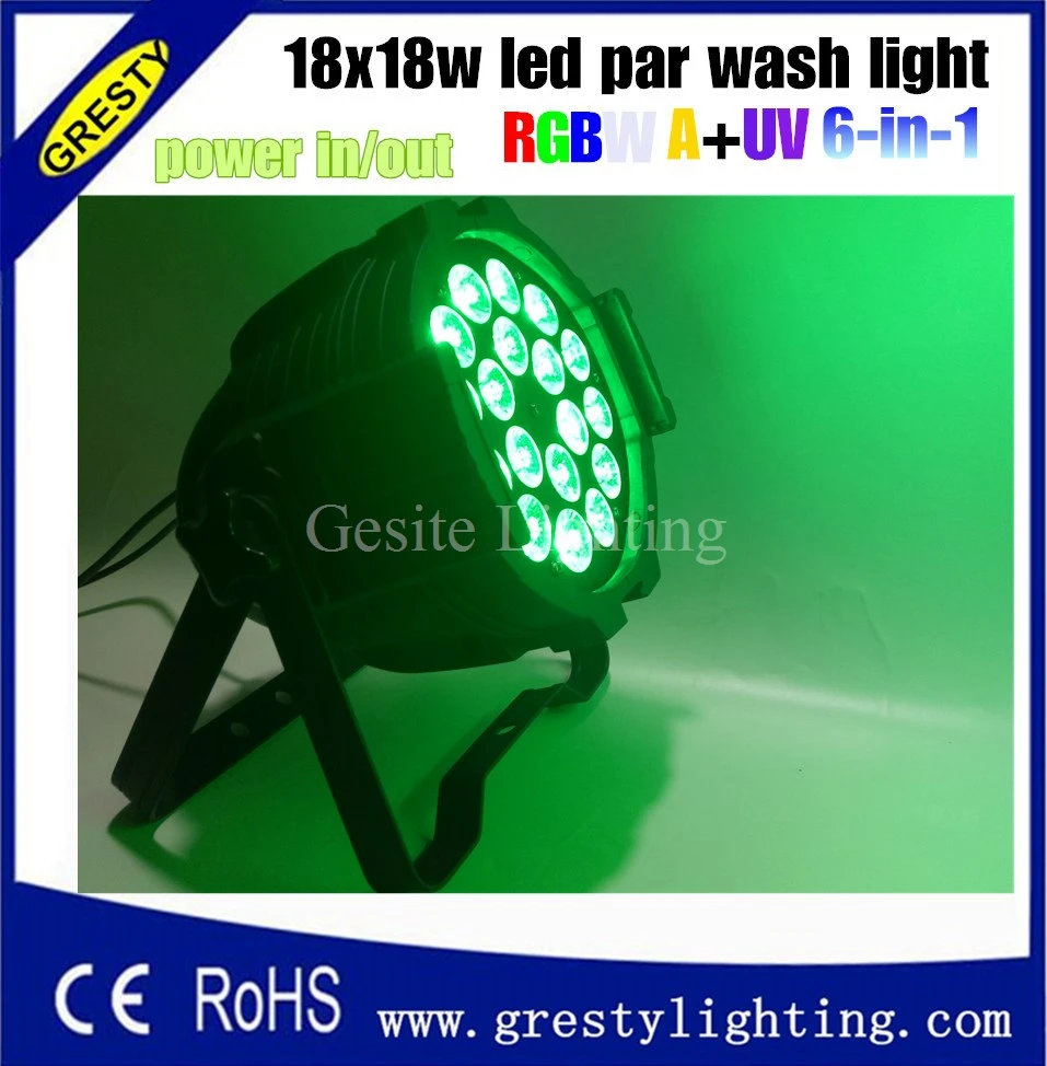 

2pcs/lot Led Led Par Light 18pcs 18W RGBWAUV DMX Control For Party Disco Par Light