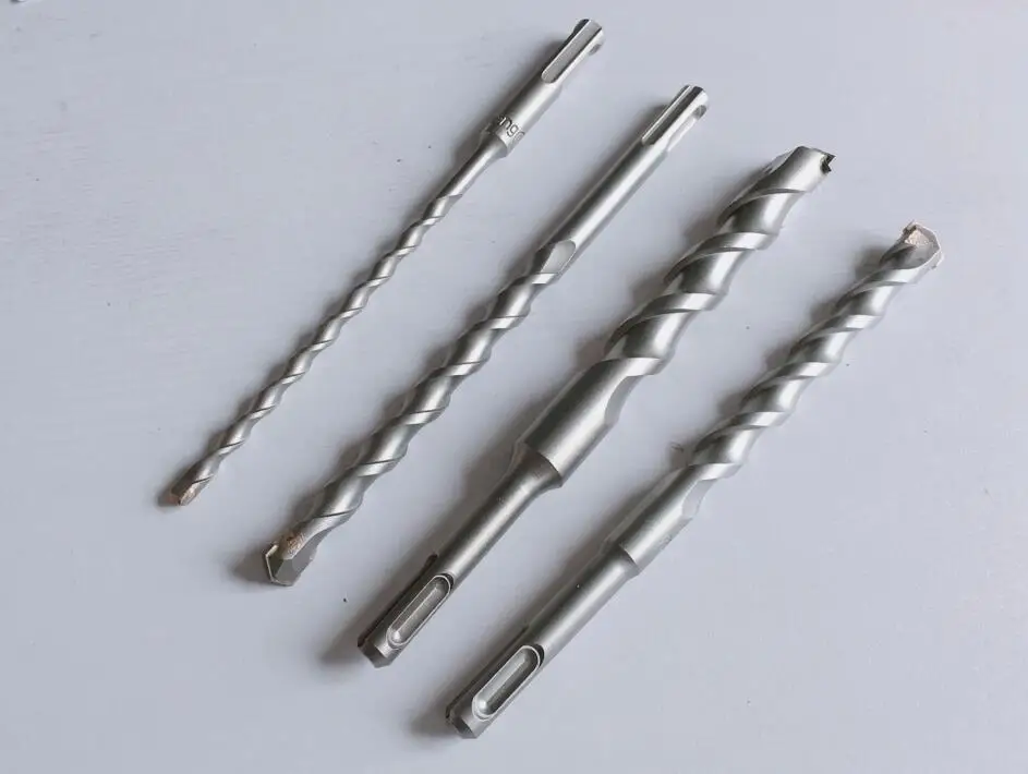 

Round Shank 2 Pits groove Rotary Electric hammer Drill Bit 18/20/22/25*200mm Wall cement concrete construction drill bit