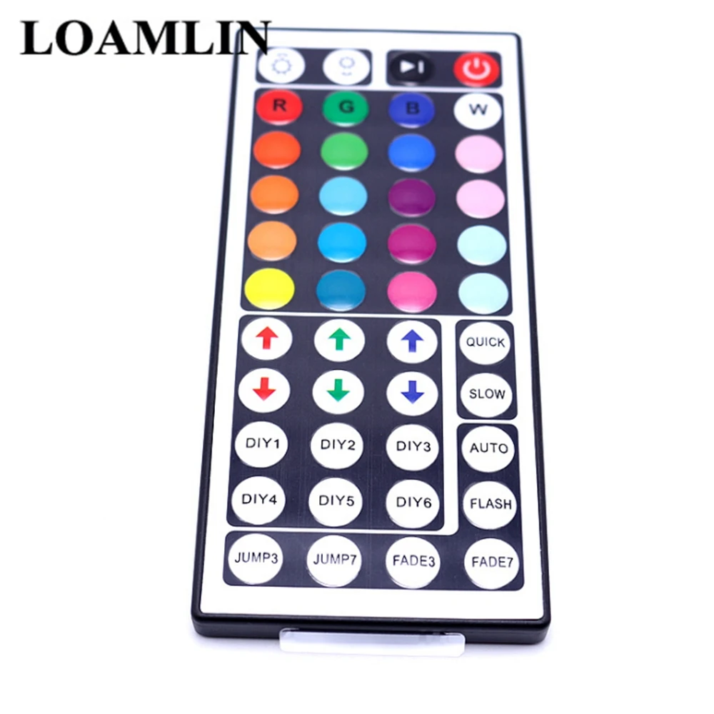 RGB IR Remote Control 44 Key DC12V Dual Connector Output Infrared Controller Suitable For SMD 5050 2835 RGB LED Strip