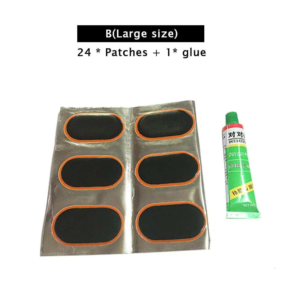 48Pcs+1 Glue Motorcycle Bike Repair Tool Tire Tyre Rubber Patch Piece Cycling Puncture Repair Tools Kits Banden Reparatieset