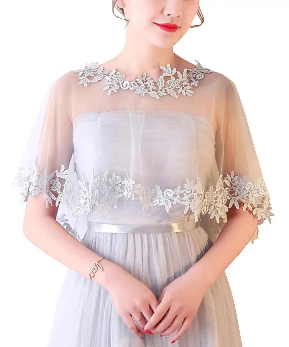 Multi-color Lace Bolero Wraps Women Bridal Cape Lace Female Shawl Evening Party Capes Short Bridal Wrap Wedding Accessories