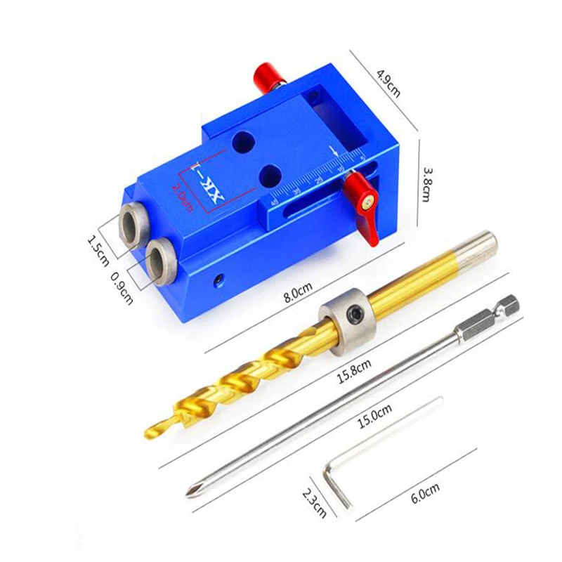 

Self Centering Dowelling Jig Metric Dowel Drilling Tools for Wood Working Woodworking Joinery Punch Locator XK-1