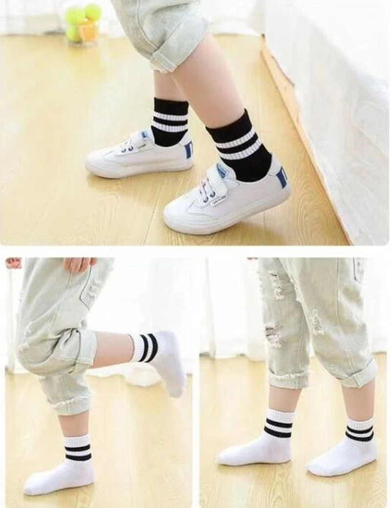 3 Paare/los Jungen Socken Frühling & Herbst Streifen Hohe Qualität Baumwolle Marke Student Kinder Socken 3-15 Jahre kinder Socken – Detail 11