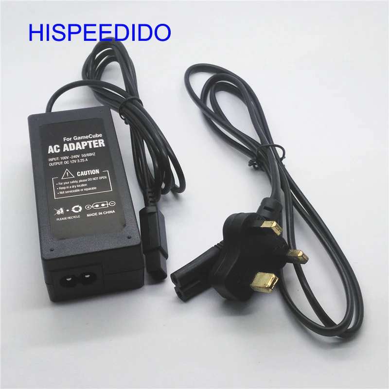 HISPEEDIDO 10pcs/lot  hot 12v 3.25A UK plug AC power adapter supply for Nintendo for gamecube console with UK power cable