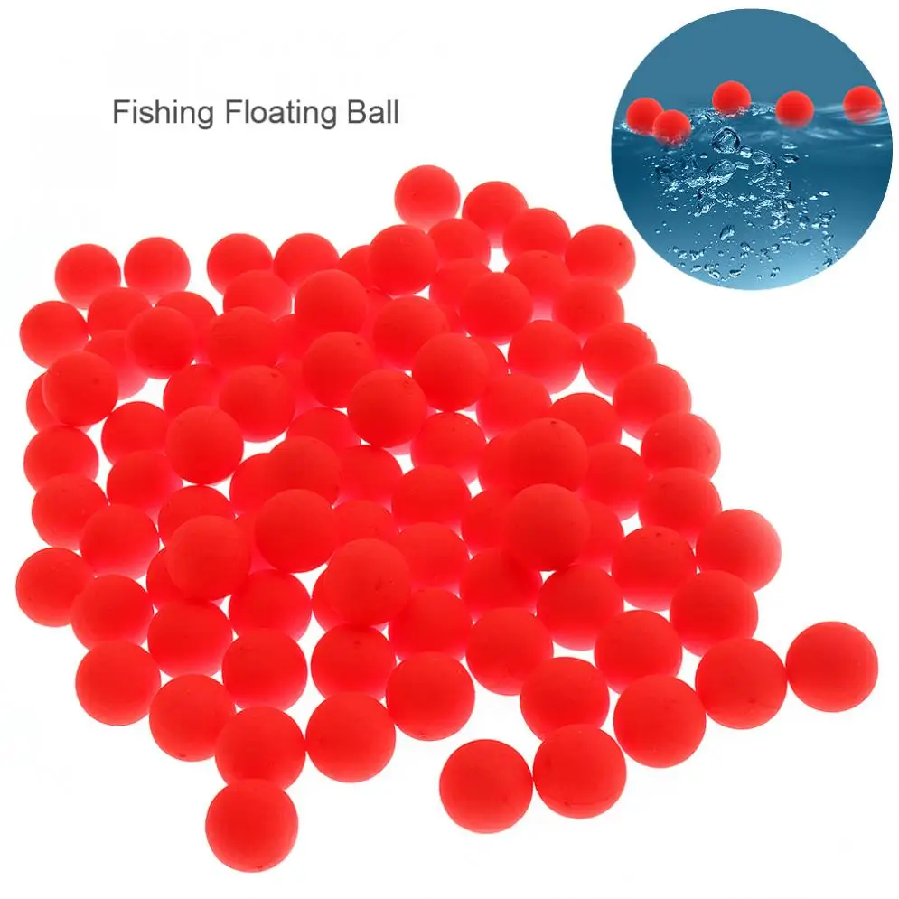 

5# 100pcs/lot Red EPS Foam Fishing Floats Ball Fishing Tackles Eye-catching Beans for Saltwater / Freshwater Fish