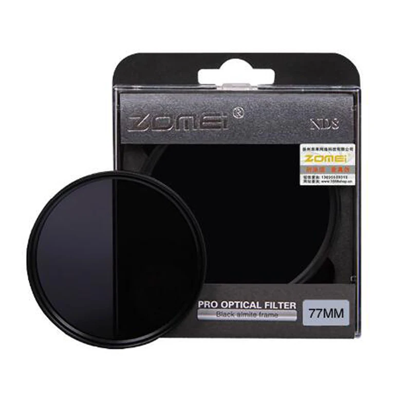 Zomei NEW Neutral Density camera ND filter set kit 52mm 58mm 62mm 67mm 77mm 82mm ND2 ND4 ND8 for SLR DSLR camera lens