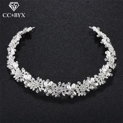 CC Headband Hairbands Crown Rhinestone Imitation Pearl Engagement Wedding Hair Accessories For Bridal Jewelry Handmade hx146