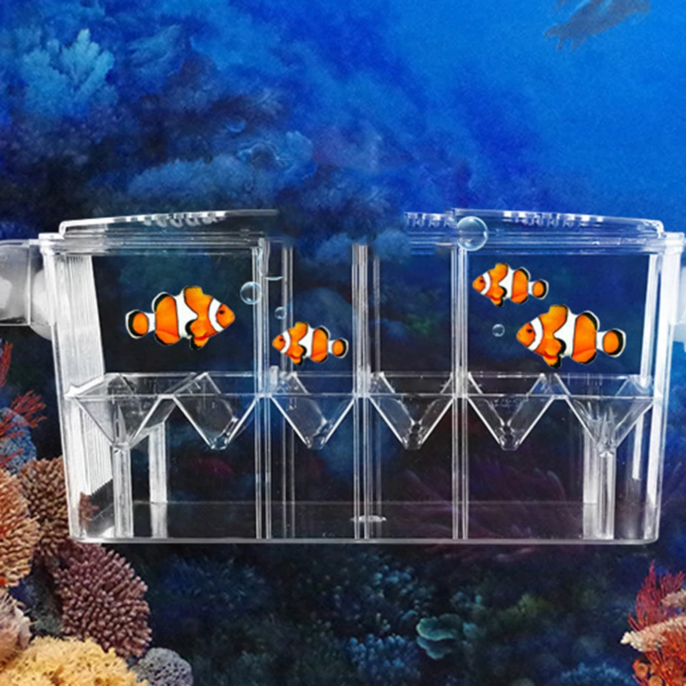 Self-Floating Fish Hatchery Box High-Transparent Aquarium Breeding Incubator Isolation Box Multi-Function Double Layer Fish Tank