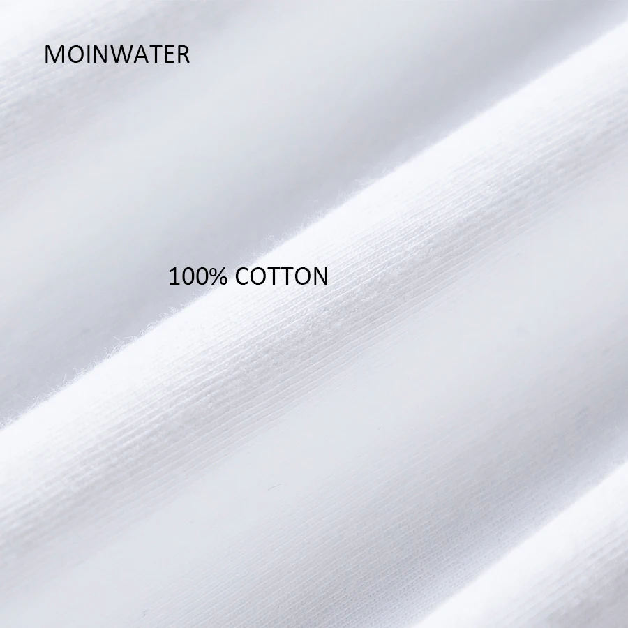 MOINWATER New Women Black White Tshirts Lady Solid Cotton Tees Short Sleeve T shirts Female Summer Tops for Woman MT1901