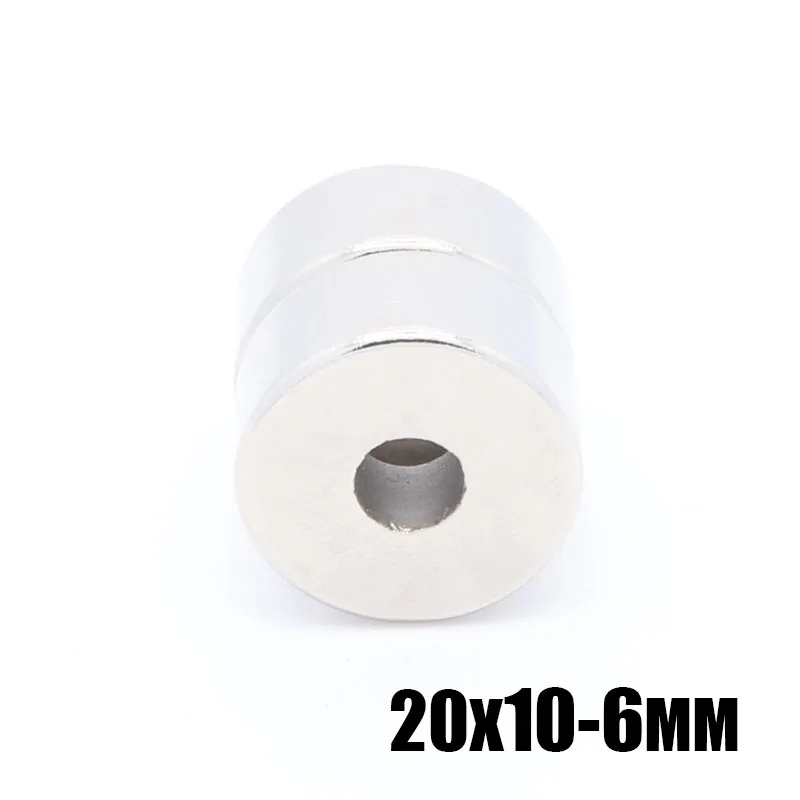 

10pcs 20x10 mm hole 6 mm N35 super permanent round countersunk head magnetic ring magnet rare earth magnet strong 20x10-6 mm