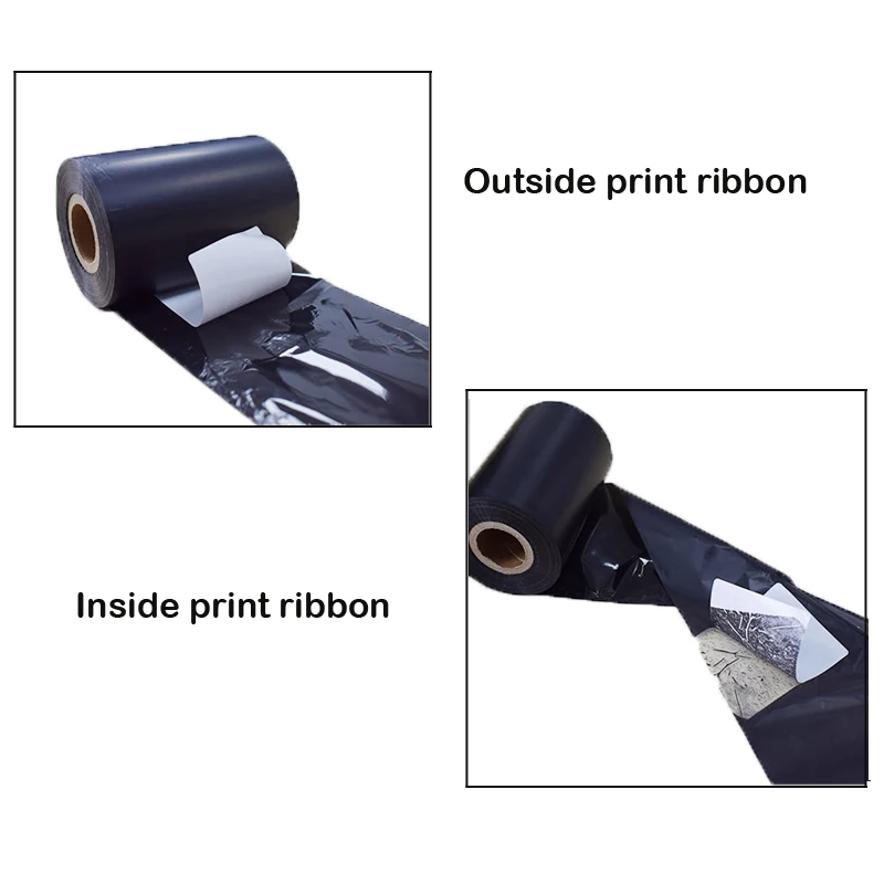 Hot sale full resin ribbon 60*300M suitable print synthetic paper PET label and PVC for barcode label printer