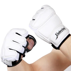 Gants de boxe demi-doigt, adultes, combat enfants, sac de sable d'entraînement, MMA Sanda karaté Muay Thai Fitness Taekwondo protecteur