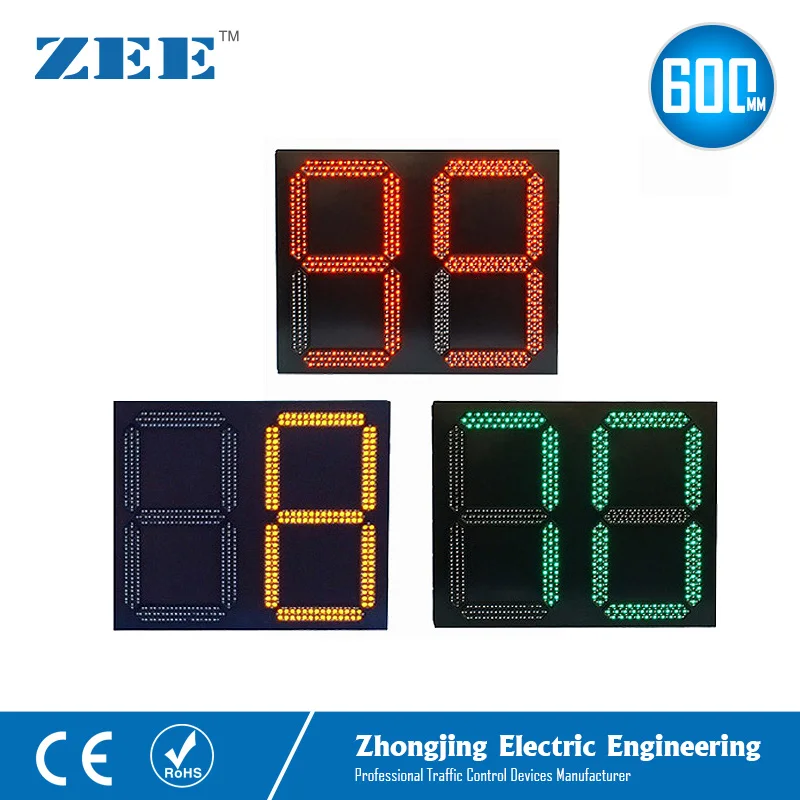 

Traffic Light LED Countdown Timer 0-99s LED Count down Timer Traffic Signal Timer 600mm 800mm Red Yellow Green 2 digit 3 colors