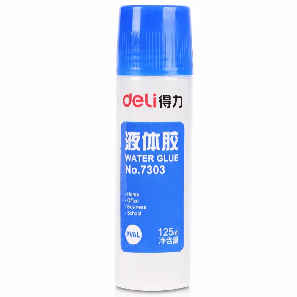 Deli Big Capacity 125ml Clear Liquid Glue Children Handmake Paper Crafts Adhesive Student Stationery Gift School Office Supply