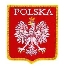 high quality POLAND Flag Embroidered Patch iron on patches hot sales flag embroidered patches