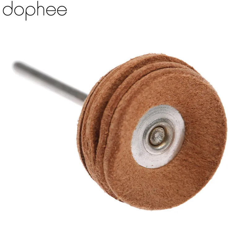 

dophee 10Pcs Dremel Accessories 22mm Leather Polishing Buffing Wheels for Rotary Tools 3mm Shank Jewellery Polishing Tools