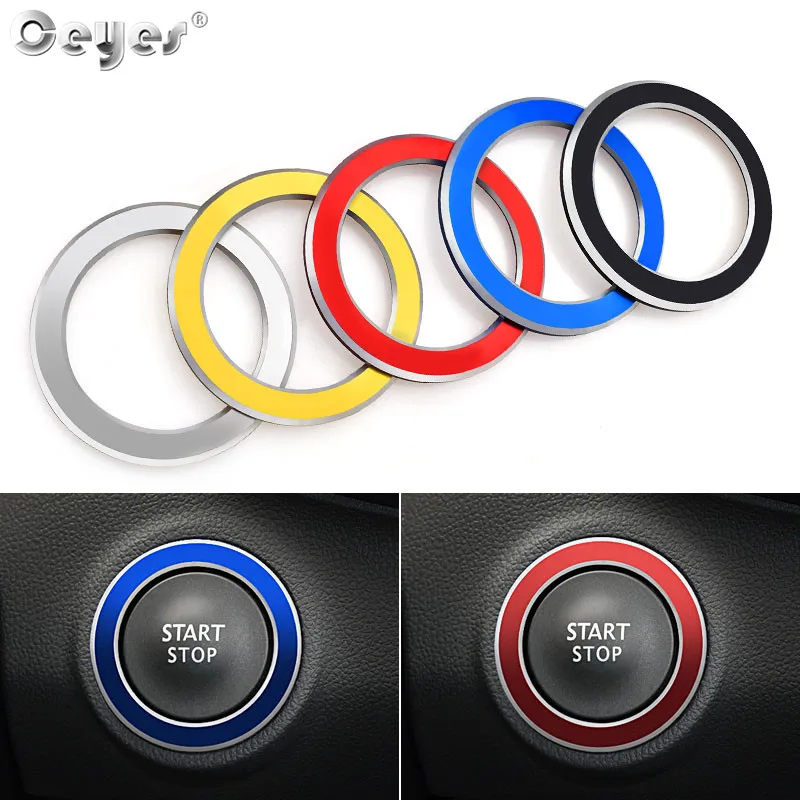 

Ceyes Car Start Engine Ignition Ring Button Interior Accessories Styling Case For Renault Koleos Kadjar Megane 2 Sandero Duster