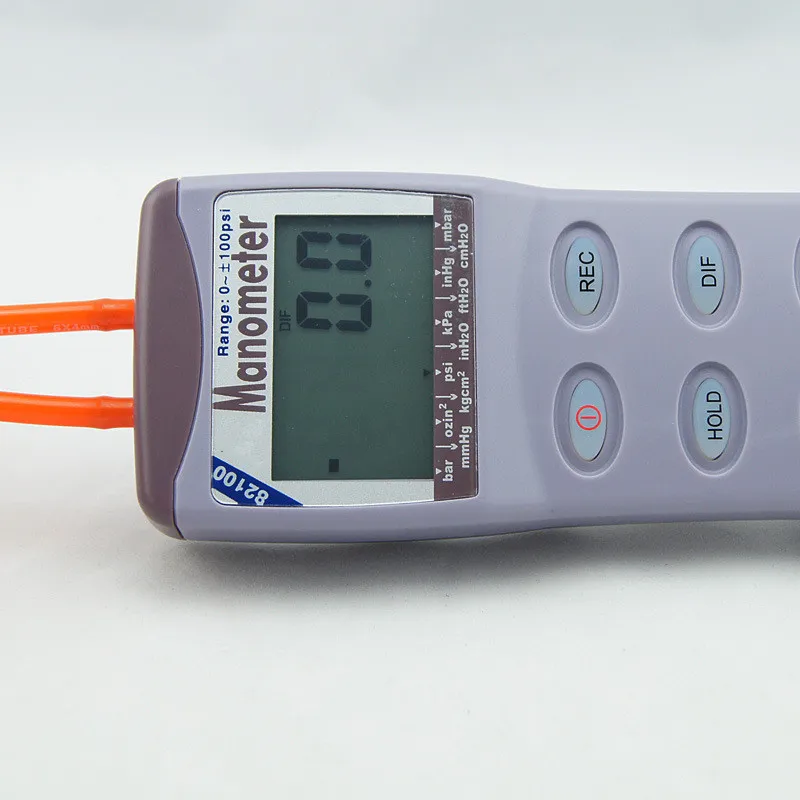 Professional เครื่องวัดความดันดิจิตอลเมตรความแม่นยําสูงช่วงความดัน: 0- 100psi Manometer Differential Pressure Meter Tester
