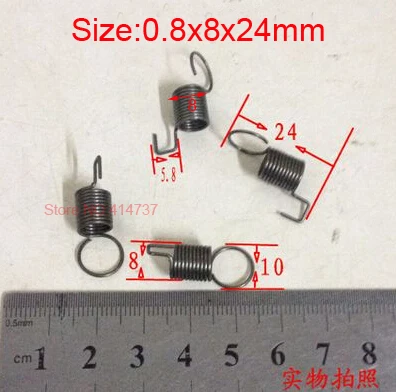 

20 шт./лот 0,8*8*24 мм 0,8 мм проволока из углеродистой стали натяжные пружины