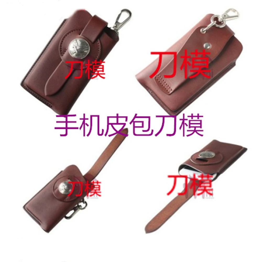 DIY leather craft cell phone bag cover die cutting knife mould set hand punch tool