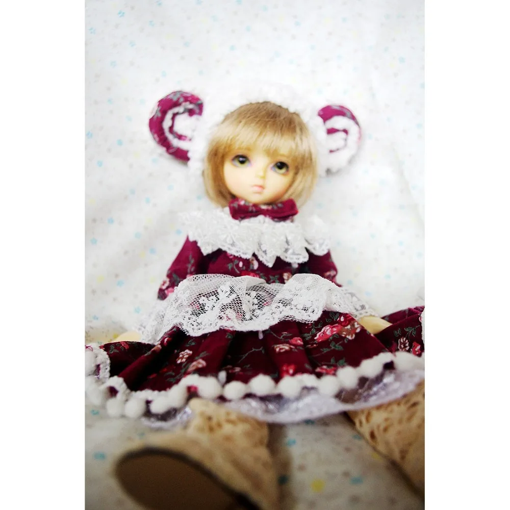 [Wamami] 703 # copricapo simile a orecchie di agnello abito/abito carino per 1/4 MSD AOD BJD Dollfie