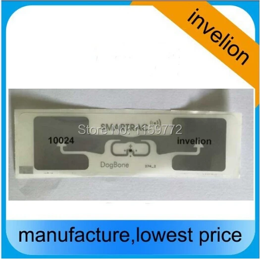 UHF Passive Dogbone RFID inlay  Adhesive uhf rfid Tag marathon timing chip