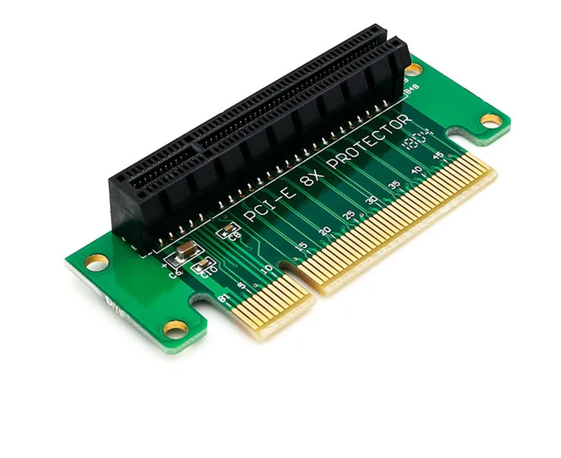 Carte de direction PCI-E 8X, carte PCI 8X riser, carte de direction PCI-E 8X 90 °, ouverture latérale