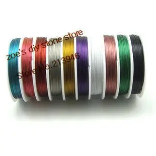 

0.45MM (100M/Pc,10Pcs) Colorful Tone Beading Steel Wires Ropes DIY Jewelry Cords Findings