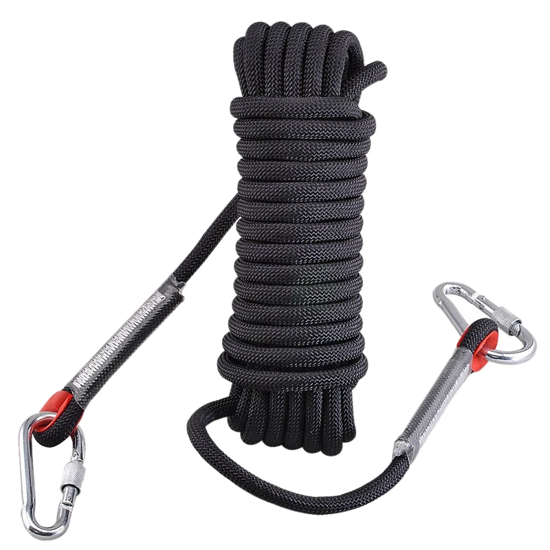 Outdoor Rock Climbing Rope 12Mm Home Fire Emergency Escape Rope Multifunctional Heavy Duty Rope For Hiking Caving Camping