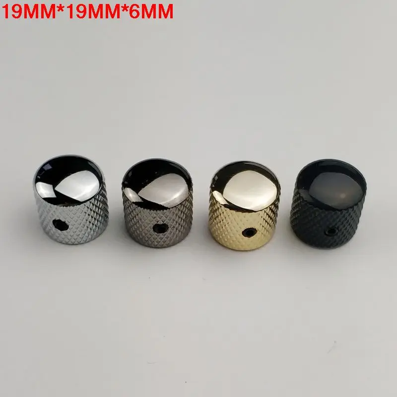 1 PCS Chrome Black Gold Electric Guitar Bass Knobs 19MM*19MM*6MM