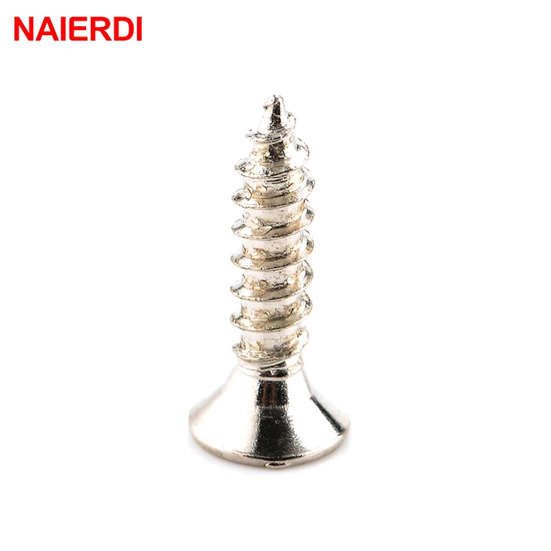 200PCS NAIERDI Screws M2*6mm 8mm 10mm Bronze Flat Round Head Self-Tapping Screw For Antique Hinges Decoration Wood Hardware Tool