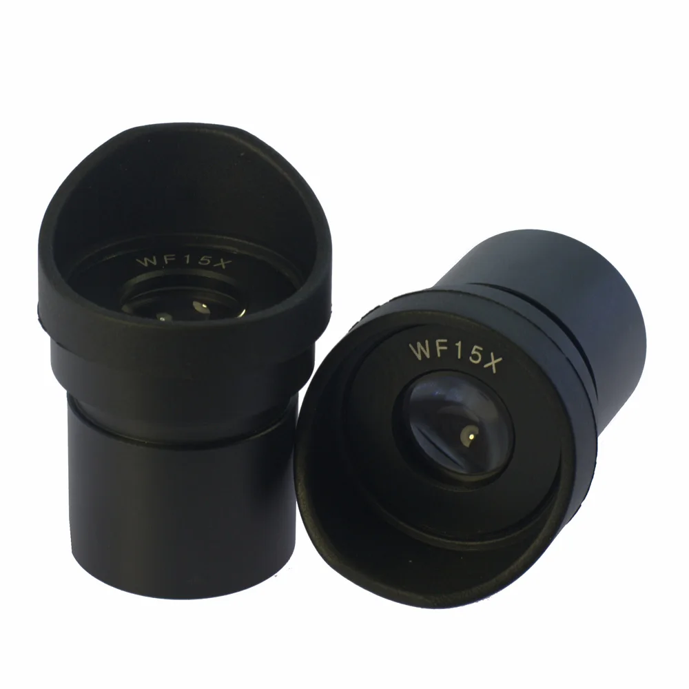 WF15X/15mm Eyepiece Lens Wide Angle Stereo Microscope Eyepiece Lens Mount 30mm 1Pcs