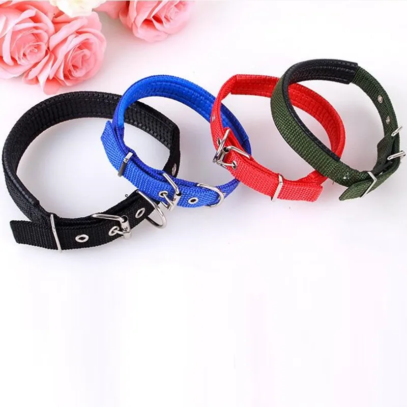 Collar de correa de nailon ajustable para perros pequeños y grandes, accesorios para mascotas, Collar de cuero para perros Golden Retriever Husky