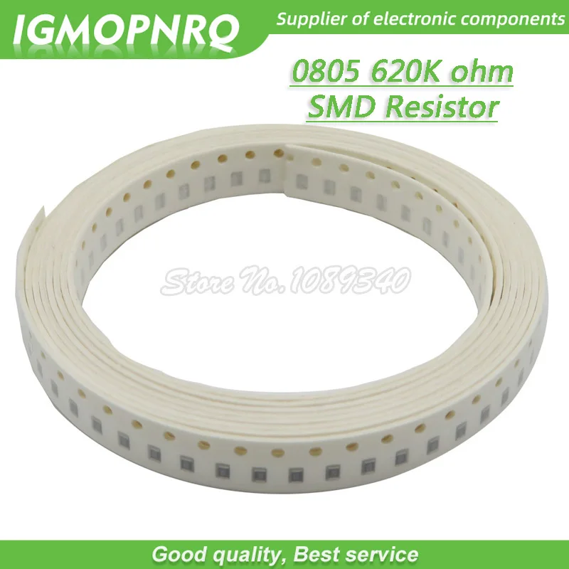 300 Pcs 0805 SMD Resistor 620K Ohm Resistor Chip 1/8W 620K Ohm 0805-620K