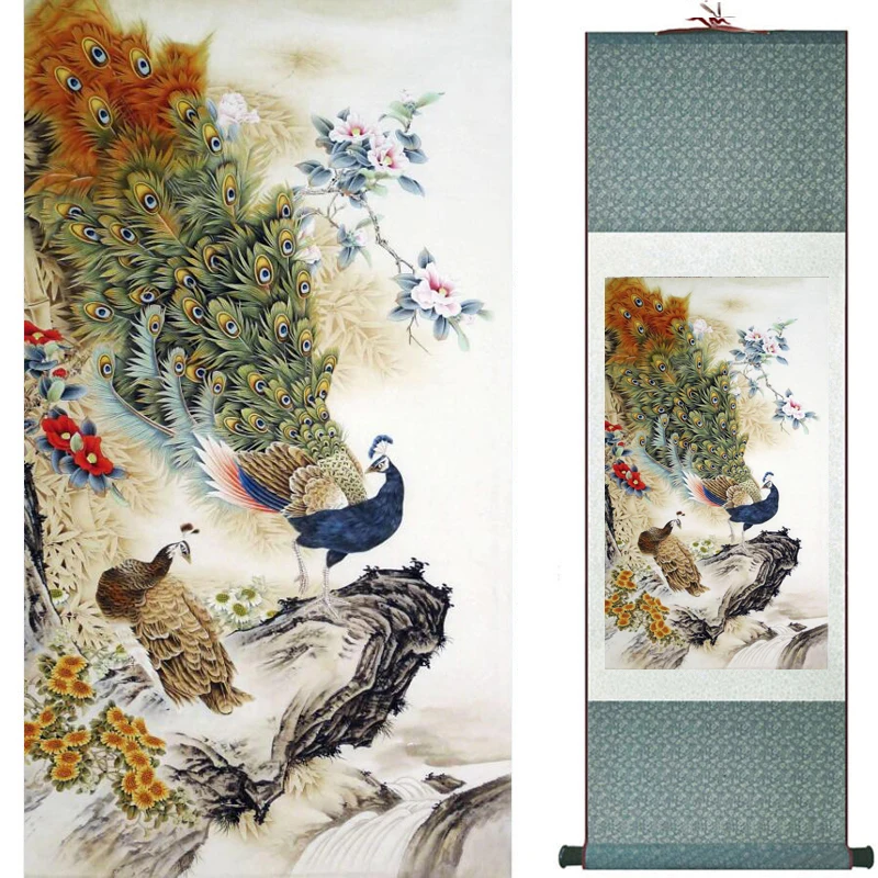 

Spring Flower painting Home Office Decoration Chinese scroll painting flower art painting Chinese painting TXTX2018010315